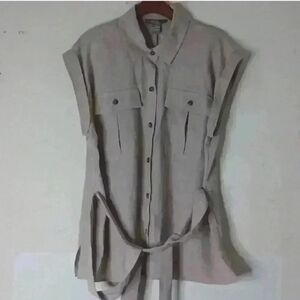 olivia & martin womens safari style blouse 👚